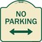 Signmission Designer Series-No Parking With Bidirectional Arrow Tan & Green, 18" x 18", TG-1818-9819 A-DES-TG-1818-9819 - alternate 1